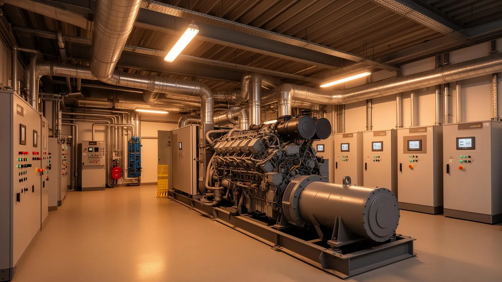 BHKW-Anlage im Technikraum