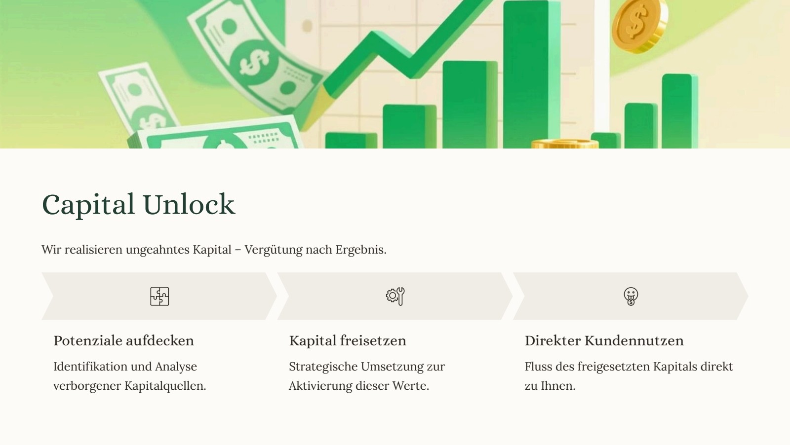 Capital Unlock Broschüre Seite 1