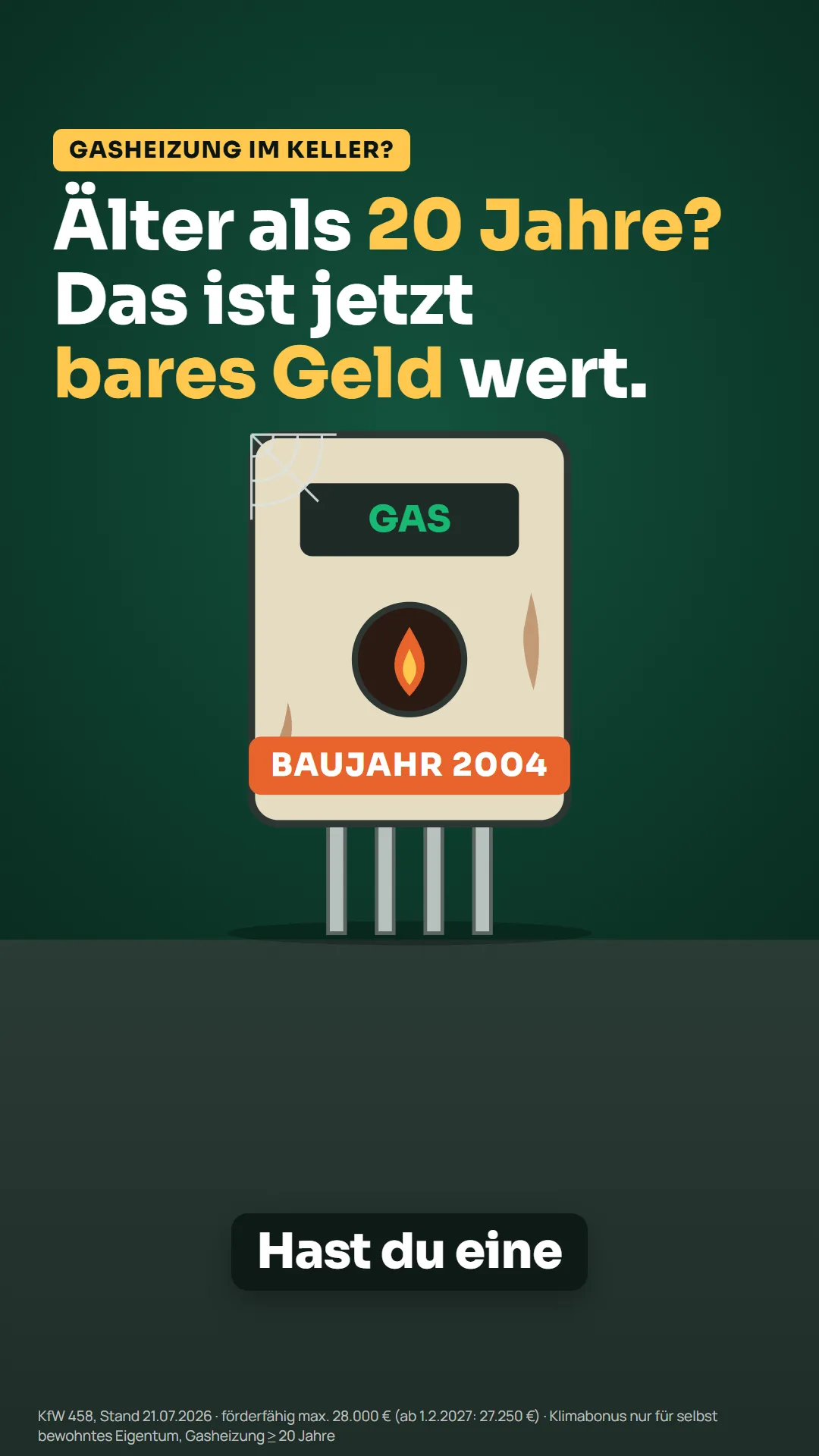 Vorschau: Klimabonus: Alte Gasheizung bringt Geld